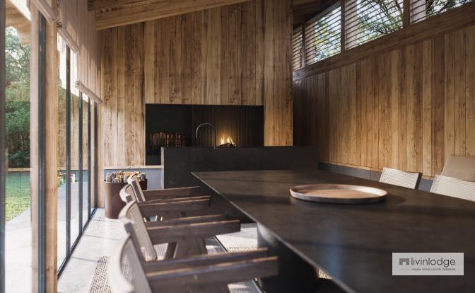 Oak pool house with a modern touch, Meulebeke