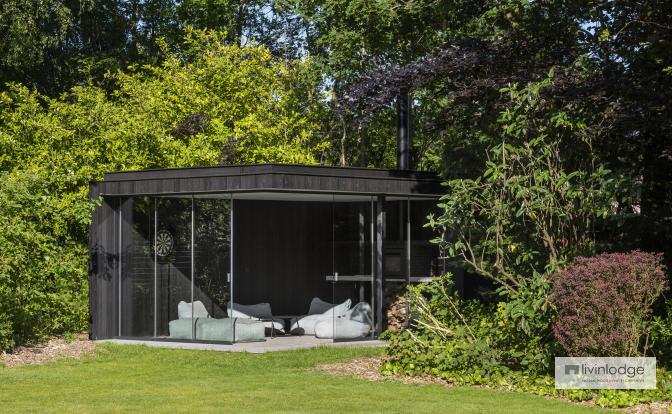 Modern garden room as man cave