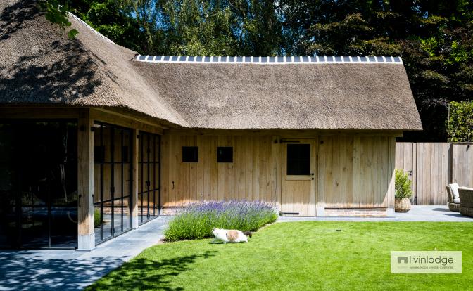 Luxury oak pool house