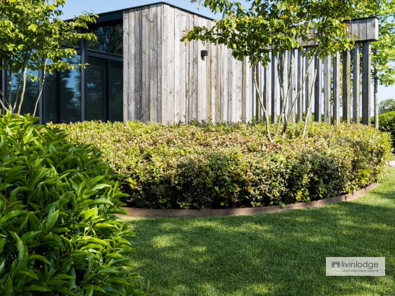 Wooden outbuilding with barnwood cladding 